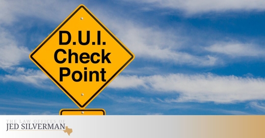 Sign for a DUI checkpoint