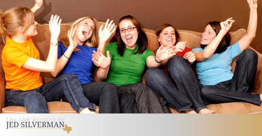 Five girls on a couch